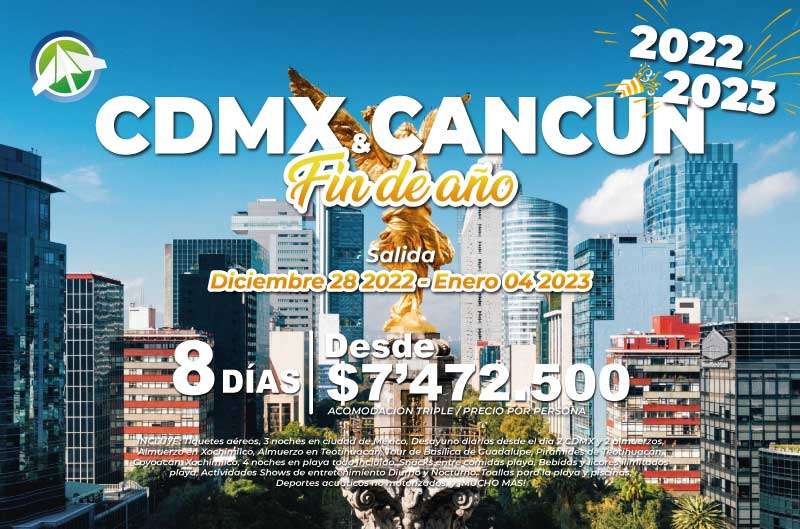 Planes Viajes CDMX y CANCÚN Paipa Tours Fin de año