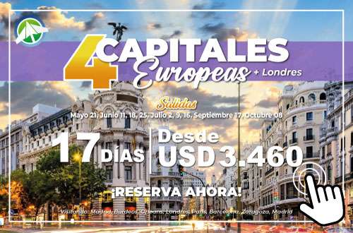 EUROPA 2023 - 4 Capitales + Londres - Paipa Tours