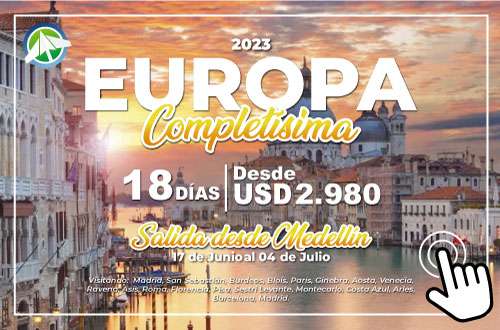 EUROPA 2023 - Europa Completísima desde Medellín - Paipa Tours
