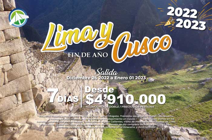 Planes y Viajes a Lima y Cusco fin de año 2022 2023 - PAIPA TOURS