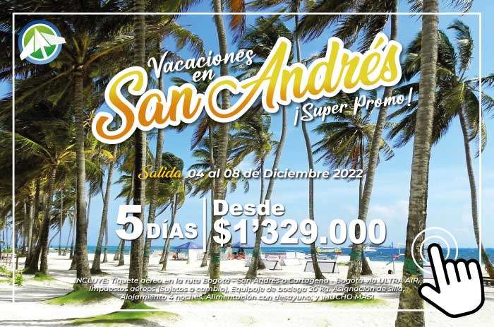 Vacaciones en SAN ANDRES Super Promo 5 días - PAIPA TOURS