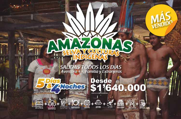 Viajes Planes Amazonas - Amazonas Selva y culturas indígenas - 5 días 4 noches - Paipa Tours