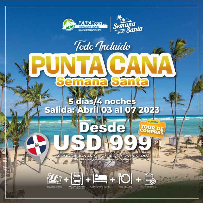 Viajes Planes Semana Santa a Punta Cana - Paipa Tours