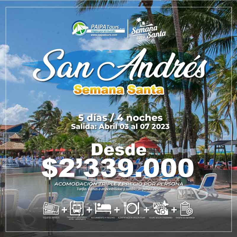 Planes Viajes Samana Santa a San Andrés - Paipa Tours