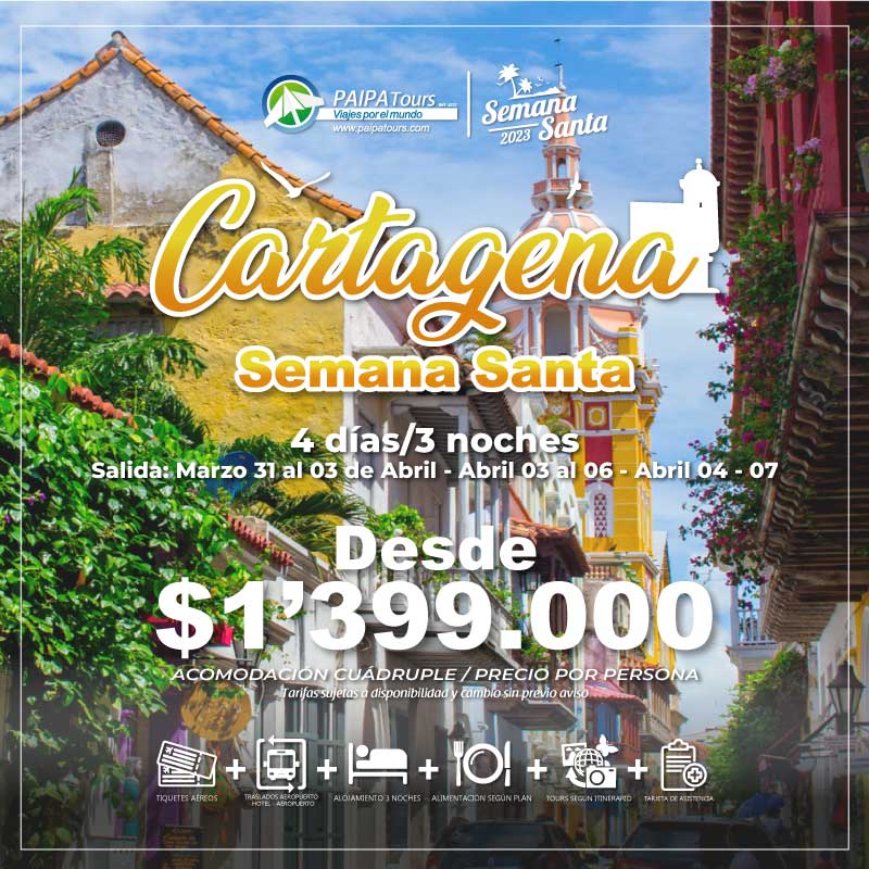 Planes Viajes Semana Santa a Cartagena - Paipa Tours