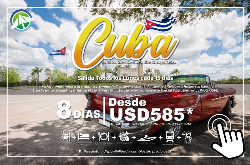 Viajes Planes a Cuba 8 días - Paipa Tours