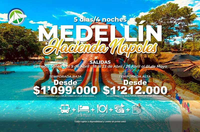 Medellin y hacienda Napoles - Paipa Tours