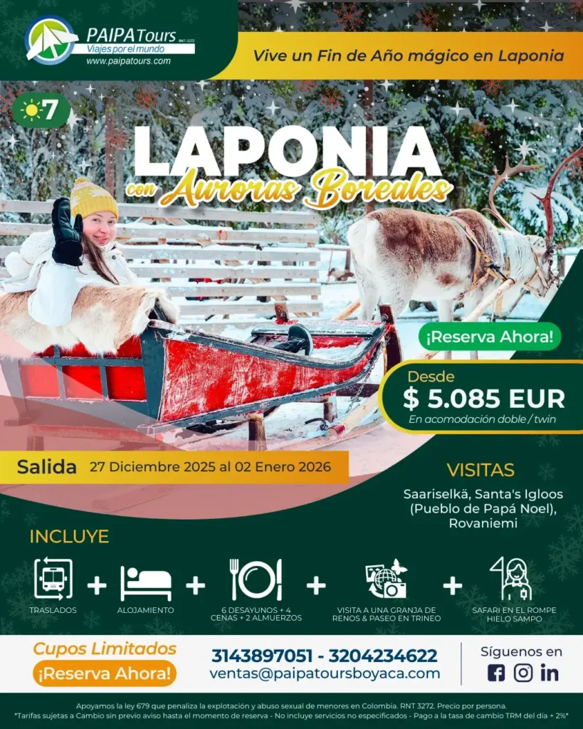 Paquete de Viaje iaje Fin de Año Laponia con Auroras Boreales 2025 con Paipa Tours